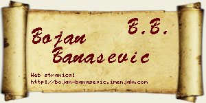 Bojan Banašević vizit kartica